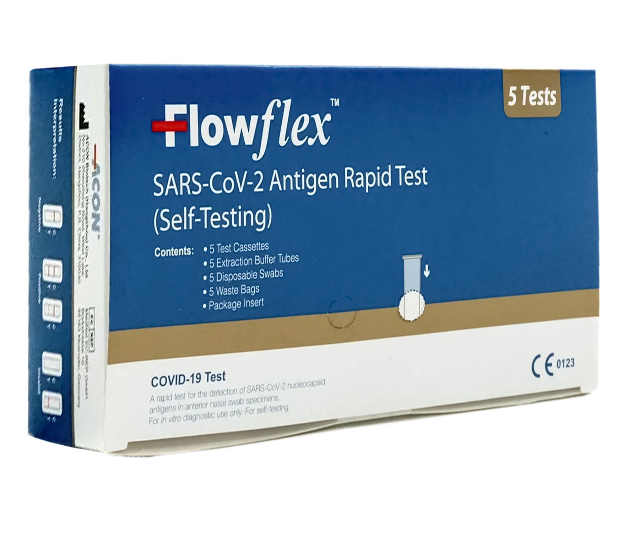 K-MART Covid-19 Lateral Flow Test Kit for Self-Care | One-Step Test SARS-CoV-2 Antigen Test Kit for Rapid Self-Testing in 15 Minute Results | 5 Pack Test Kit