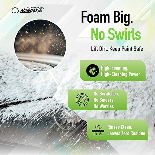 Miniatura 3 de Nanoskin BUBBLE BATH Champú espumoso para lavado de autos de 16 onzas. Funciona con cañón de espuma, pistola de espuma, lavado de cubo, jabón de