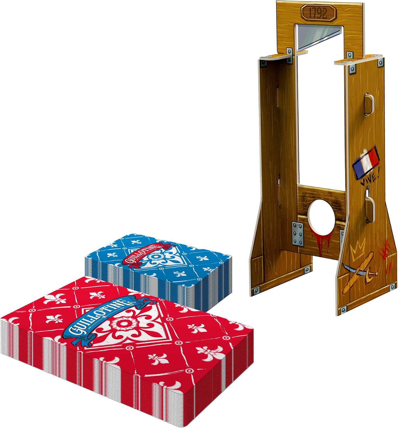 Guillotine Card Game | Easy to Learn and Fun Games for Teens and Adults | 20 Mins. | 2 to 5 Players | Ages 12+ | Family Travel Games