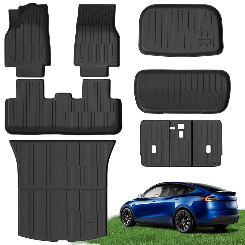 Kit de Tapetes Automotivos em TPE para Tesla Model Y Juniper 2025–2026 Premium e Performance, 9 Peças matguardpro