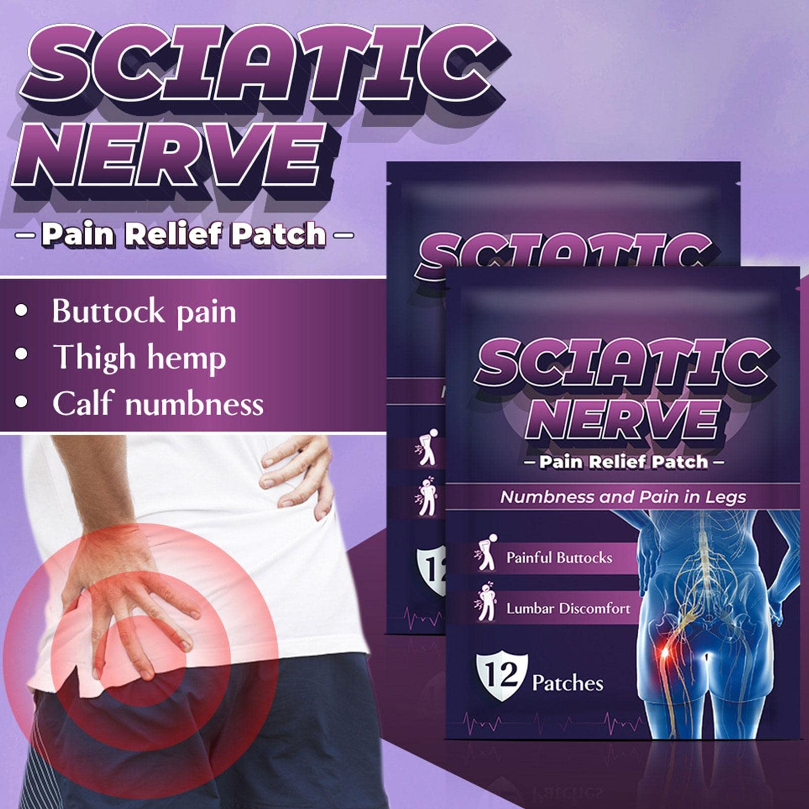Patch Becken - Plâtre pour les nerfs pelviens, relaxant et nettoyage pour les muscles et les os, Support | Patch de soins pelviens pour nerfs pelviens