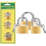3 Pcs Small Solid Brass Locks with Keys, Mini Key Locks for Luggage Locks, Backpack Small Locks, Gym Locker Padlocks, Jewelry Box Locks… (20-25-30mm)