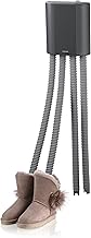 Melissa 16540011 Schuhtrockner elektrisch, Stiefelwärmer, Gummistiefel,Wanderschuhe,Skischuhe, Heizung mit Gebläse und Zeitschaltuhr für 2 Paar Schuhe/Handschuhe, schwarz