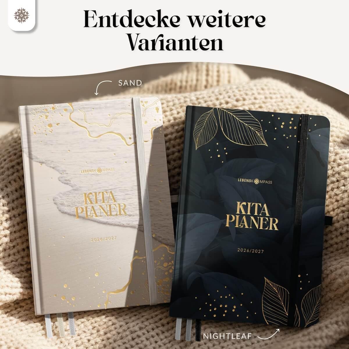 Lebenskompass® Kita Planer 2026/2027 NIGHTLEAF - Erzieher Kalender 26/27 A5+ mit Wochen- & Monatsübersicht, Dienst- & Urlaubsplanung, Achtsamkeitsimpulsen