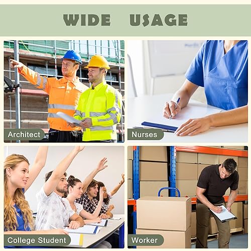 Miniatura 5 de Yeaqee 8 blocs legales forrados de 8.5 x 11 pulgadas, bloc de notas de colores surtidos perforadas, 50 hojas de papel con rayas anchas, blocs de