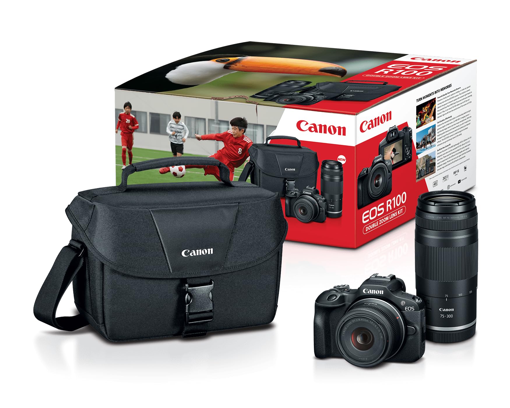 Amazon.com : Canon EOS R100 Double Zoom Lens Kit : Electronics