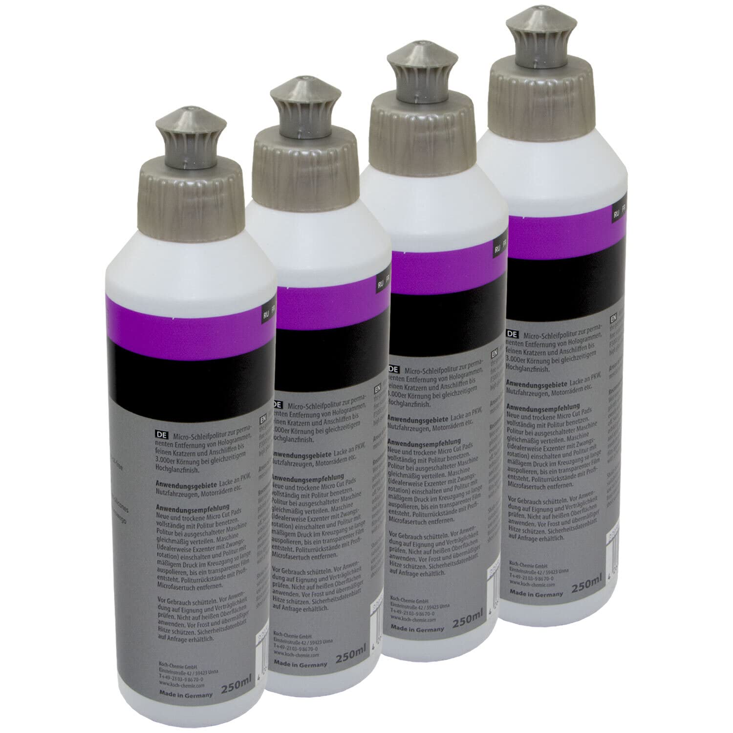 Micro abrasivo sin aceite de silicona Micro Cut & Finish M3.02 Koch Chemie 4 x 250 ml