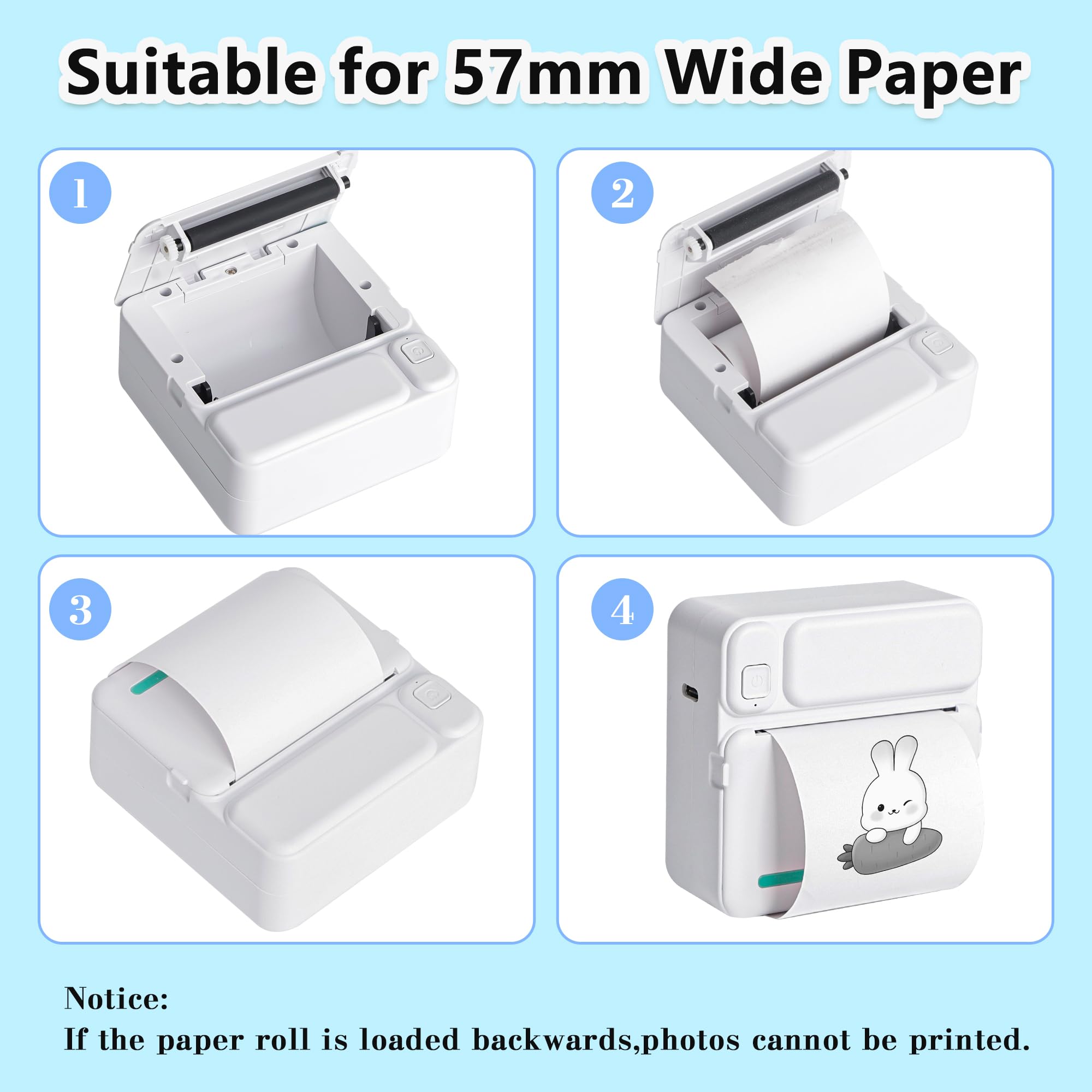 Doos met 100 rollen thermisch papier 80 x 60 mm, compatibel met alle