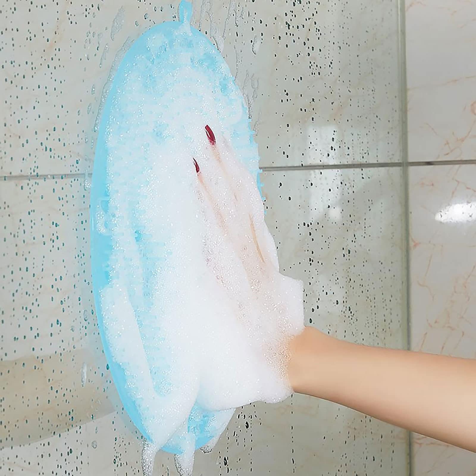 Almohadilla de Silicona para Masaje de Espalda, removedor de Cepillo para pies, Alfombrilla Antideslizante para máquina de baño, artefacto Perezoso, Accesorios de baño Modernos