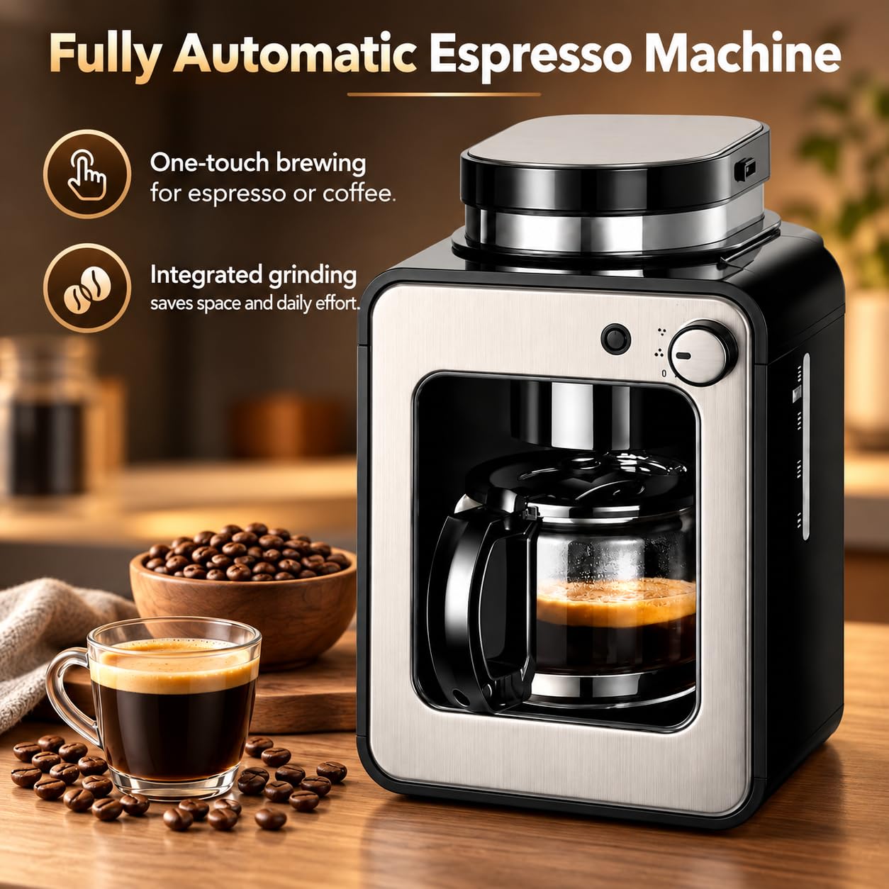 Cafetera Express Totalmente Automática, Molino Integrado