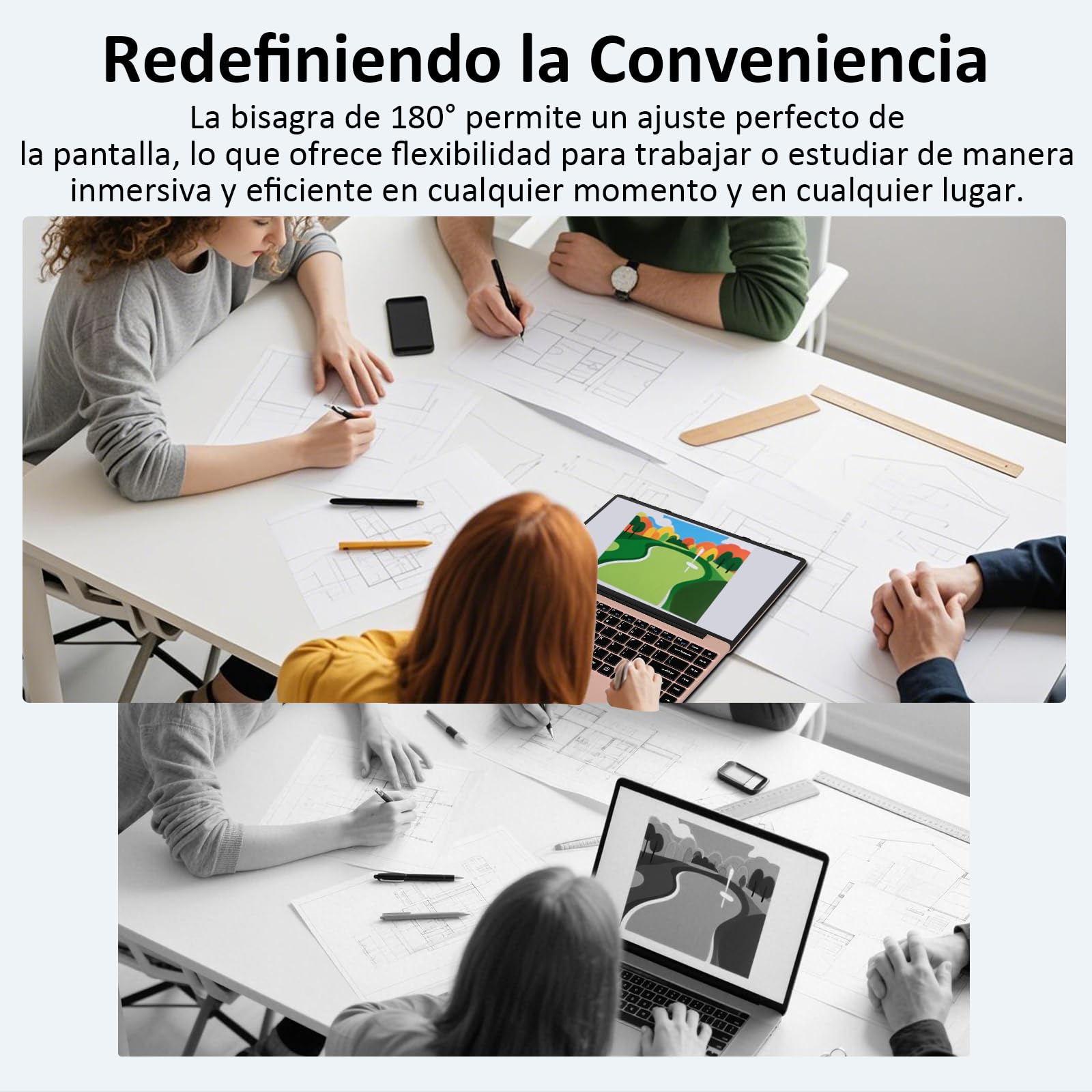 2026 Ordenador Portátil 14 Pulgadas hasta 2,8 GHz Celeron N4020 256GB SSD PC Portátils Soporta 1TB SSD Expansión con Ratón Inalámbricopara Trabajo-Estudio-Aprendizaje 1080 Mini Puerto Multimedia-Oro