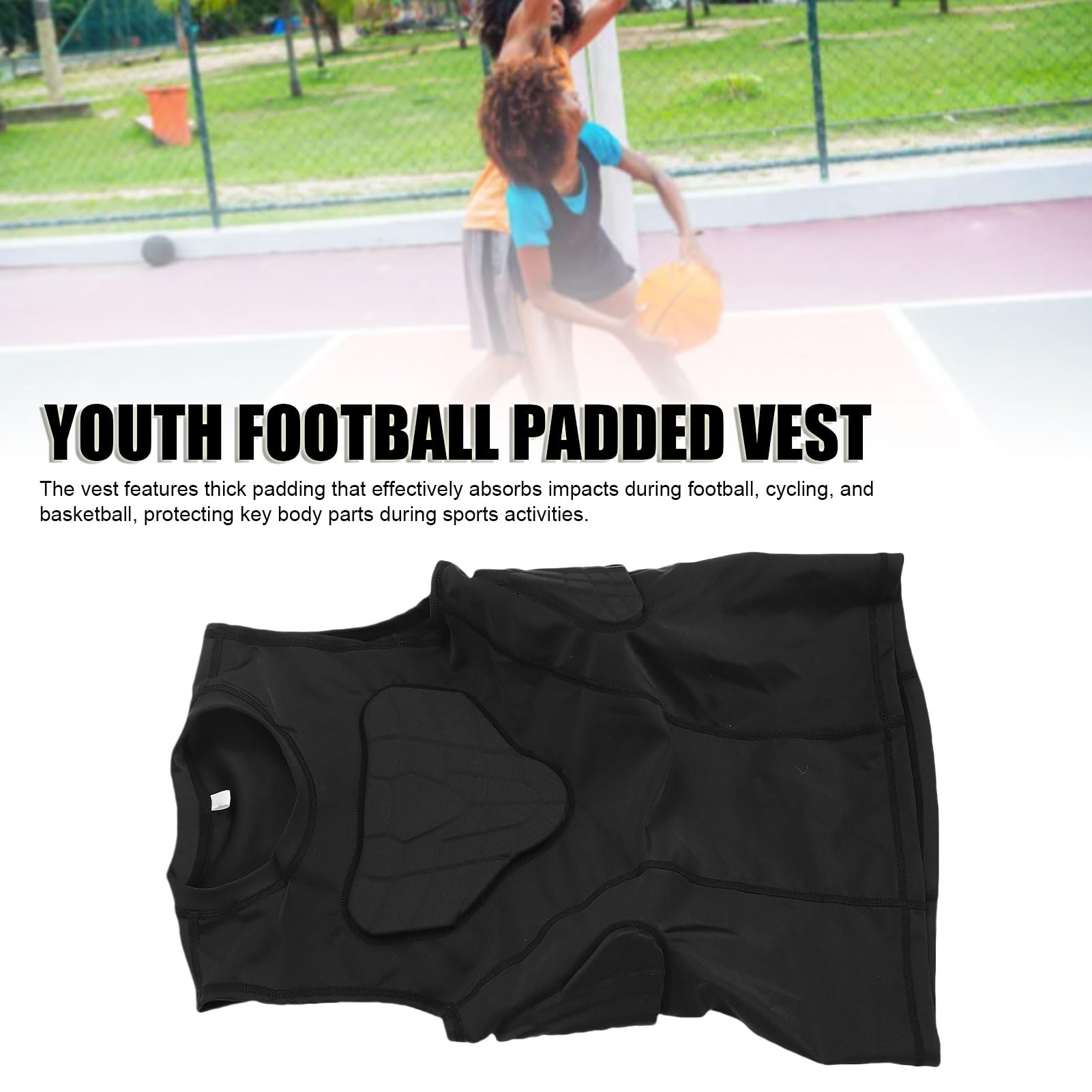Jugend Gepolstertes Schutz Hemd, Verdickte Brust Rib Protector für Fußball Paintball Baseball