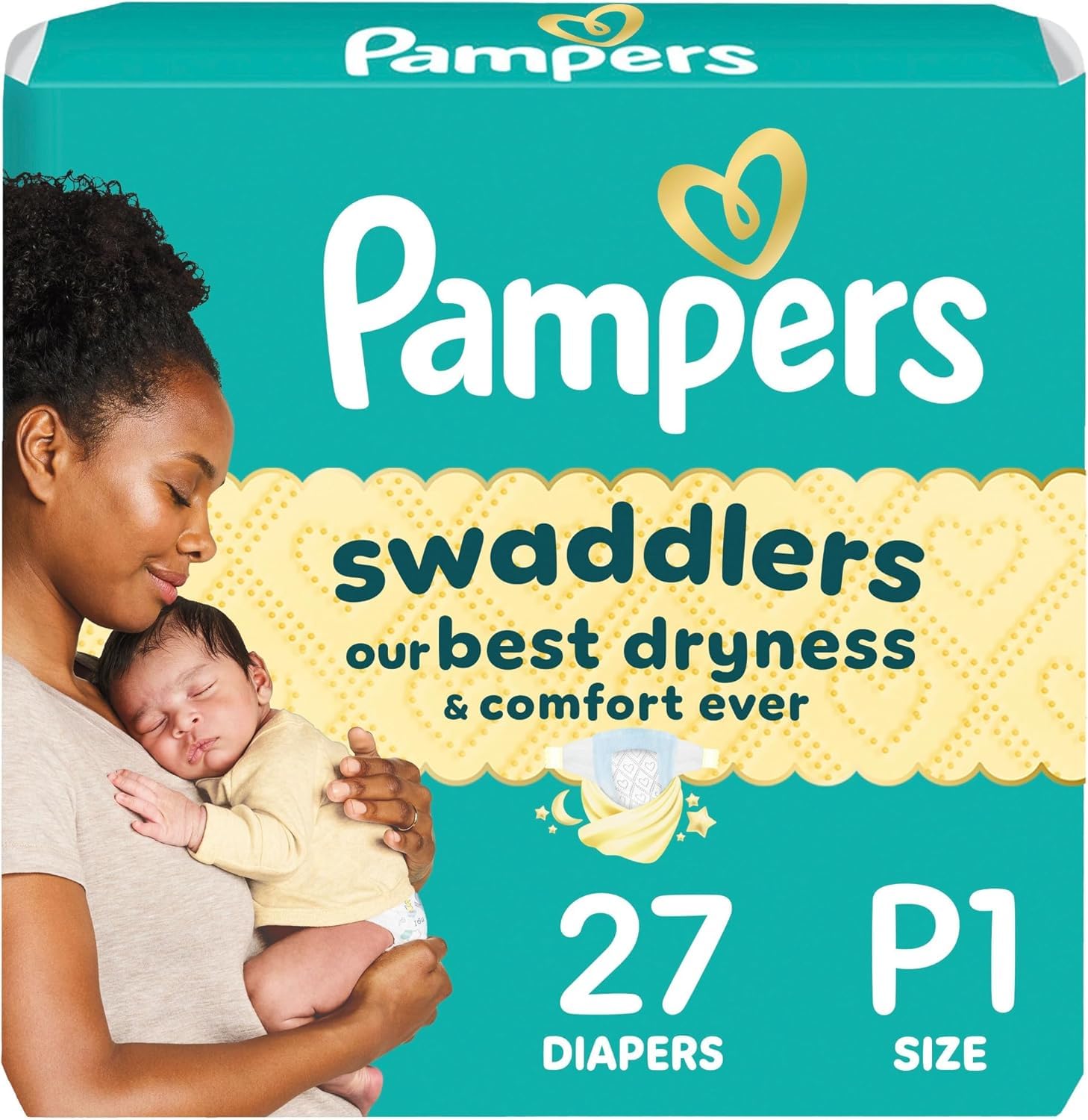 Baby Diapers - Swaddlers - Size P1, 27 Count, Ultra Absorbent Disposable Preemie Diaper