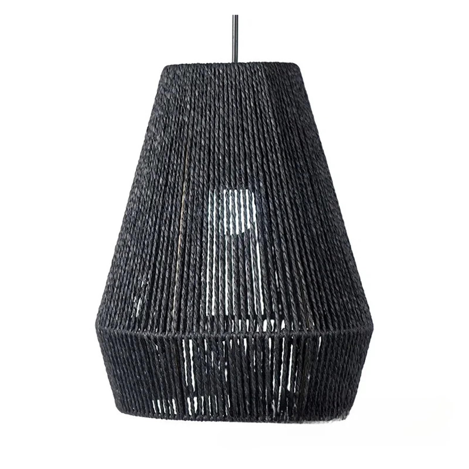 HKYBCF Lamp Shade Vintage Hanging Pendant Lamp Shade Woven Lampshade Rattan Chandelier Restaurant Lighting Home Art Decor for Bedroom(Beige)