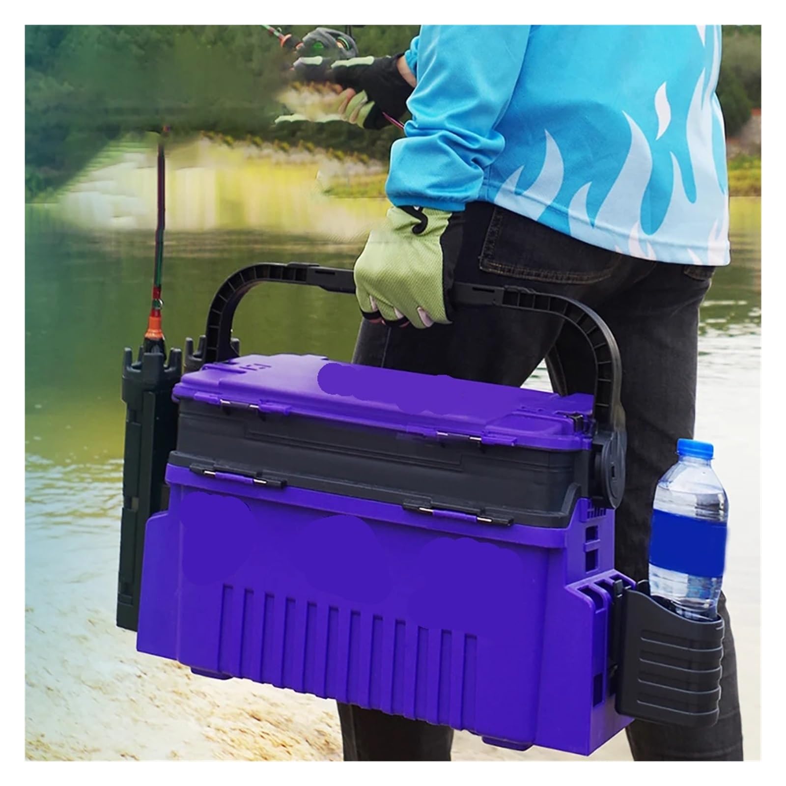 Scatola Porta Attrezzi da Pesca di Grande capacità, Organizer Multifunzione for Attrezzi da Pesca, Scatola Portaoggetti Spessa for La Pesca alla Carpa per ami, Esche