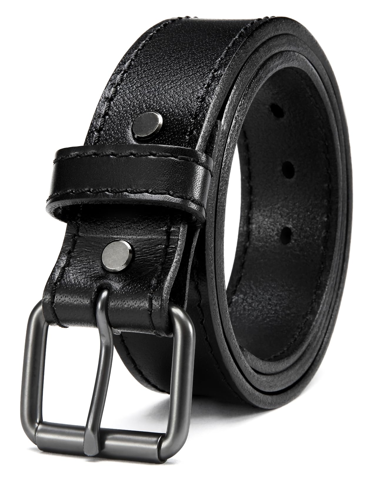 YOETEY 1.5" Leather Tactical Belt Men for Work &amp; Casual