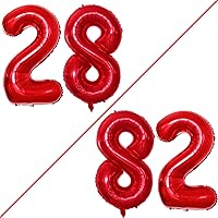 Vista 393 de GOER Globos con el número 80 para decoraciones de fiesta de cumpleaños número 80, globos de helio de aluminio jumbo de 42 pulgadas para 80 Oro rosa