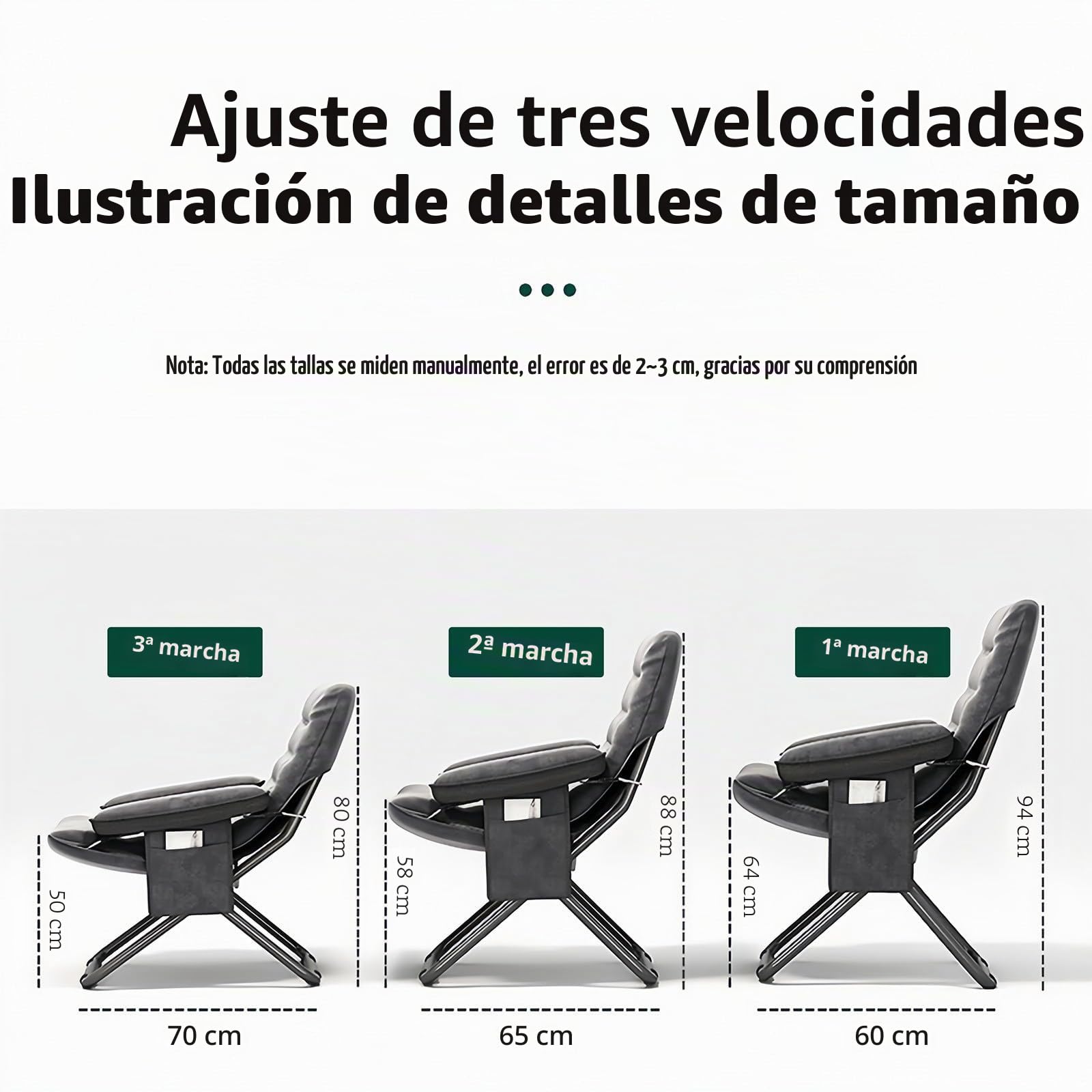 Sillón Relax Reclinable Para Dormitorio y Sala De Estar - Butaca de Lectura Portátil - Folding Chairs B1