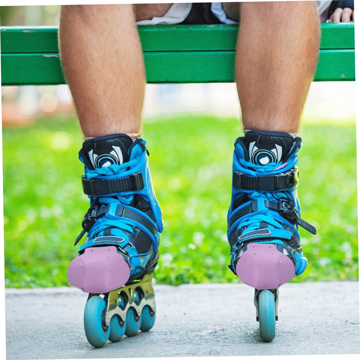 Kisangel Skate-Stiefel Skate-Helm Skate-ausrüstung Skate-zehenkappen Skate-socken Skating-socken Tuff-zehe Schützend Beschützer Knöchelstabilisator Schuhe Violett Leder