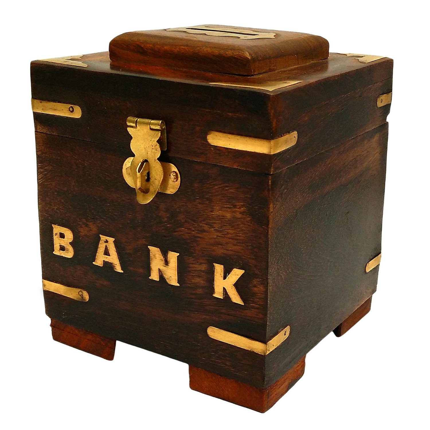 ITOS365 Handicrafted Wooden Money Bank - Coin Saving Box - Piggy Bank - Gifts for Kids, Girls, Boys & Adults (B00UBU5OT6) Amazon Price History, Amazon Price Tracker
