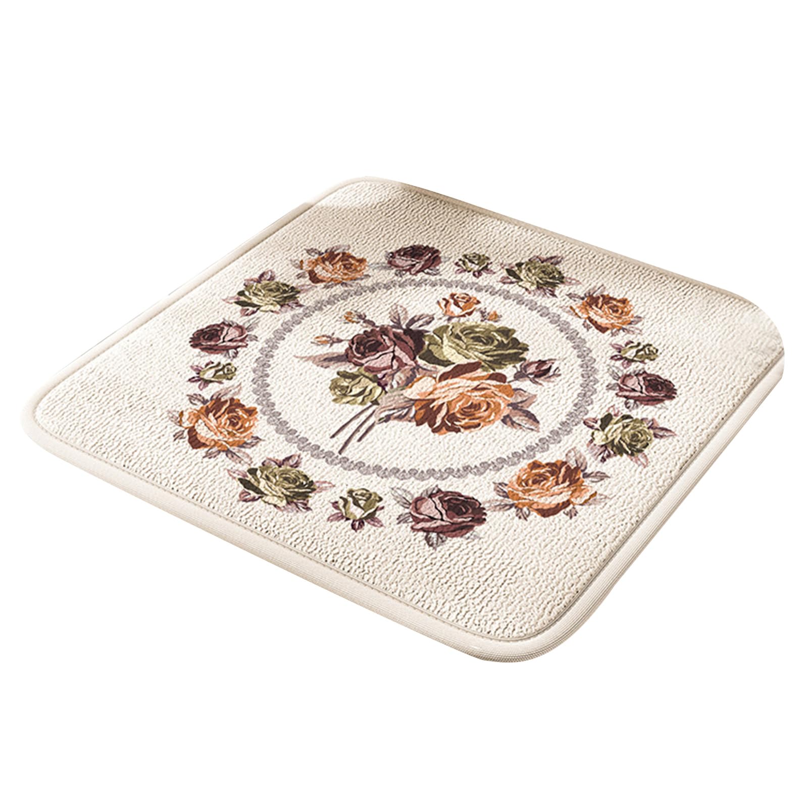 Msioytog Foam Seats Cushions with NonSlip Flower Pattern Square Pad for Enhanceds Comfort and Chair Comfort Pad
