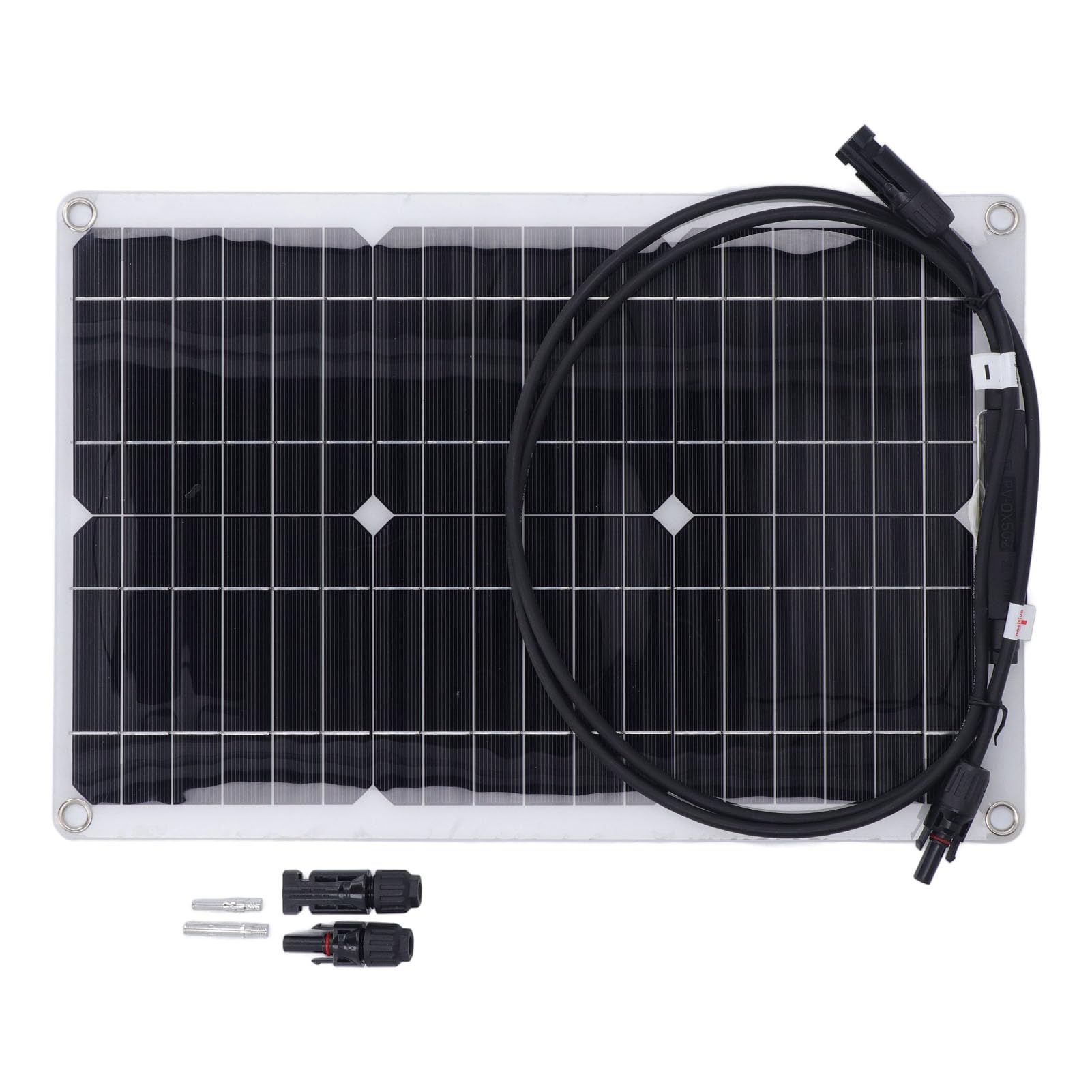 Sorandy 20 W Monokristallines Solarpanel, Hocheffiziente, Flexible Solarladeplatine für Outdoor-Überwachungskameras, Netzunabhängige 12-V-Batterie
