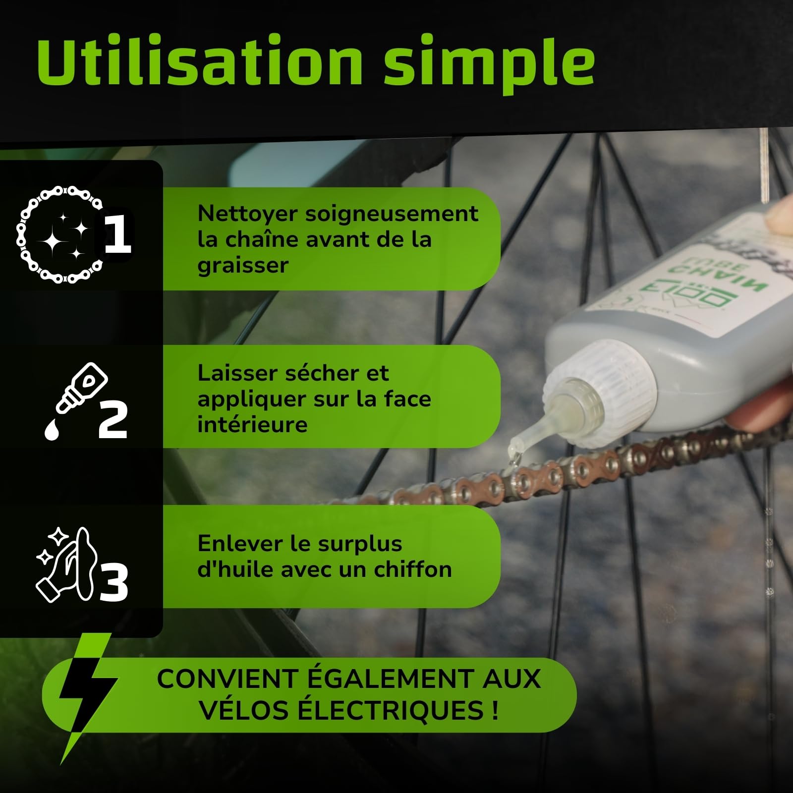 Spray Nettoyant Chaîne F100 Nettoyant Chaîne Vélo Dr. Wack F100 300ml | Spray Dégrippant Et Lubrifiant Pour Tous Vélos Entretien Vélo 300ml