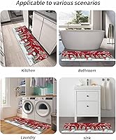 Vista 5 de Tapete de baño de muñeco de nieve para bañera, antideslizante, de secado rápido y absorbente, tierra de diatomeas, fregadero, dormitorio, cocina