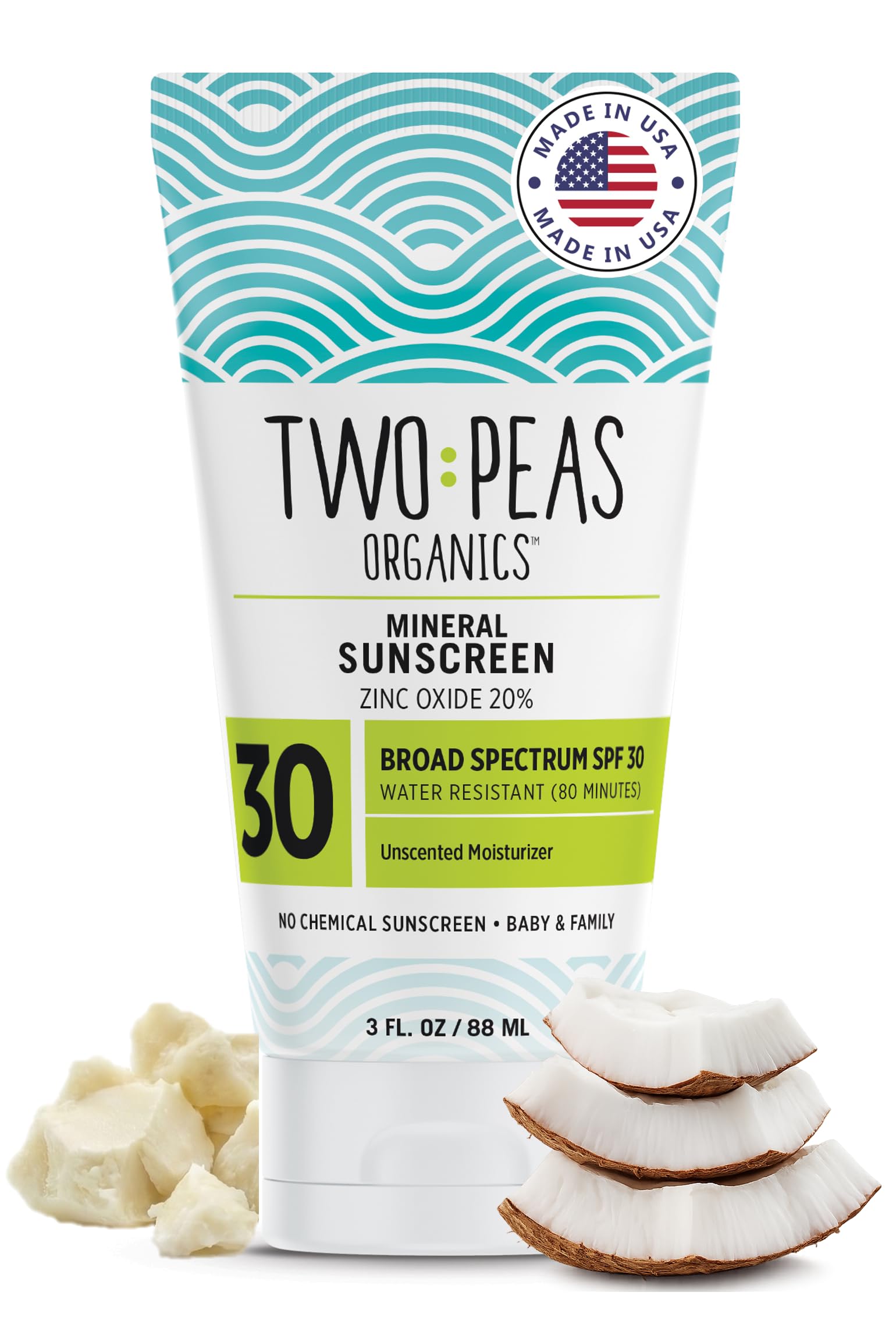 Two Peas Organics Baby Mineral Sunscreen Lotion SPF 30