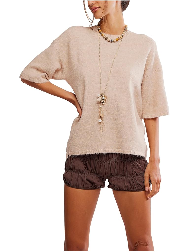 Pink Free People Margot Sweater Tee