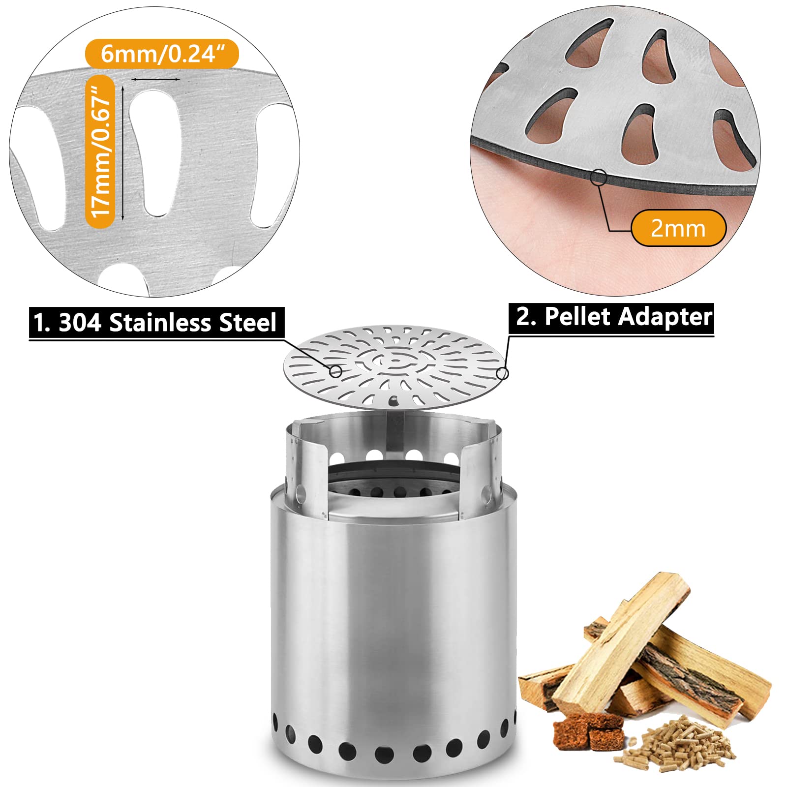 Solo Stove Pellets Adapter, Fire Grate Pellet Adapter for Solo Stove Mesa,  Mesa XL, Campfire, Titan, Fire Pit Accessories, SUS 304, 2mm Thickened, Fire  Pit Charcoal Plate, Prevents Pellets Falling : Amazon.ca: Patio, Lawn u0026  Garden
