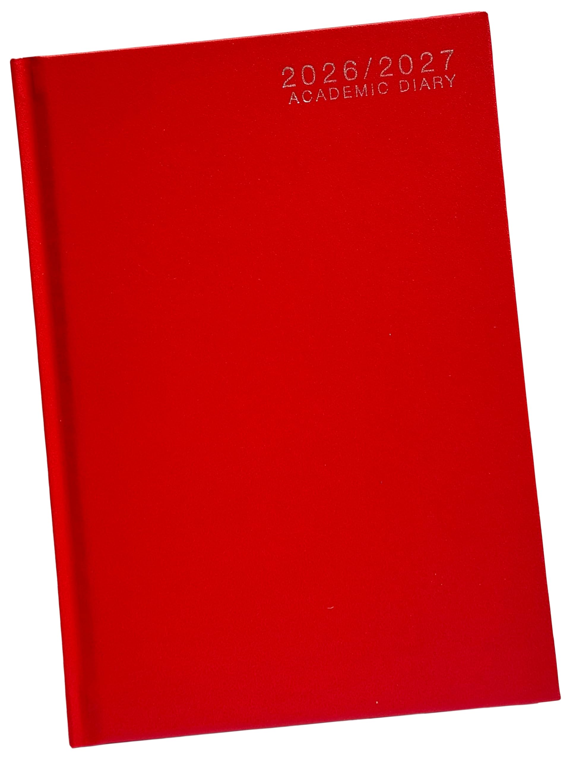 A4 Academic Diary 2026-2027 Week to View Hardback Case Bound - RED