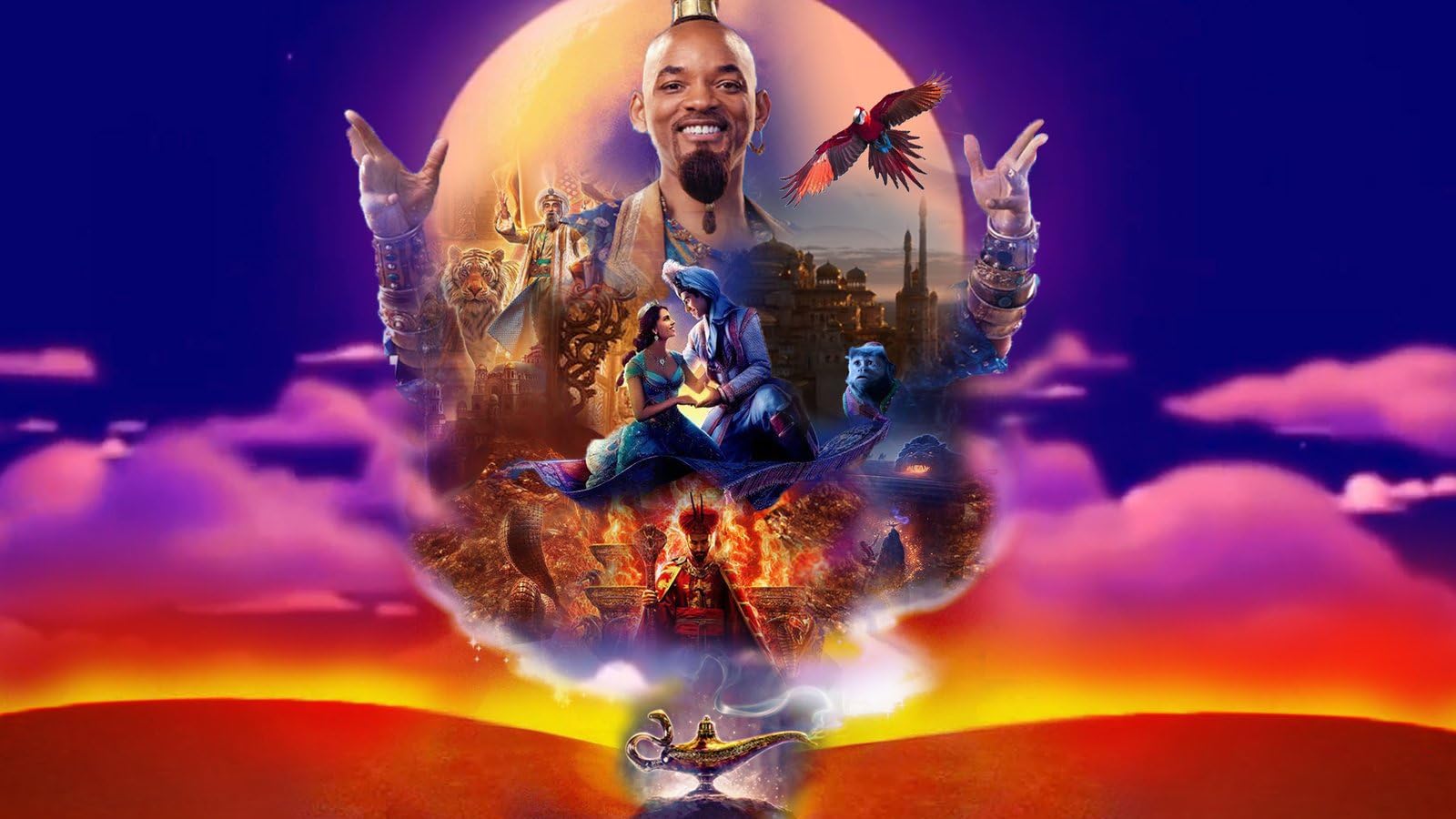 Aladdin 2019 26 Poster A0 - Movie Art Poster in varie dimensioni per idee soggiorno o camera da letto. Immagini di film cult senza bordi Classic Iconic 70s 80s 90s Vintage Retro Home Wall Decor Immag