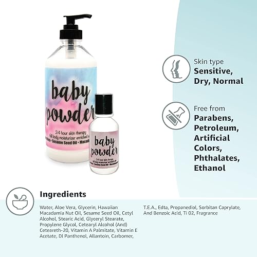 Miniatura 8 de The Lotion Company Loción de terapia cutánea 24 horas, sin fragancia, cero aroma, cero fragancia (libre y clara), piel sensible, kit combinado