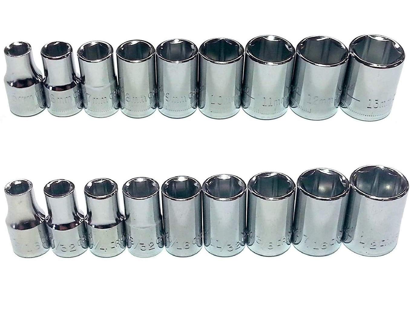 Craftsman18 Piece 1/4" Drive 6 Point Socket Set (Metric & SAE)