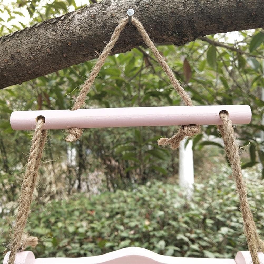 Window Bird Feeder Swing Wooden Wild Bird Feeders Chair Shape Birdfeeders Birdhouse for Outside, Outdoors Hanging