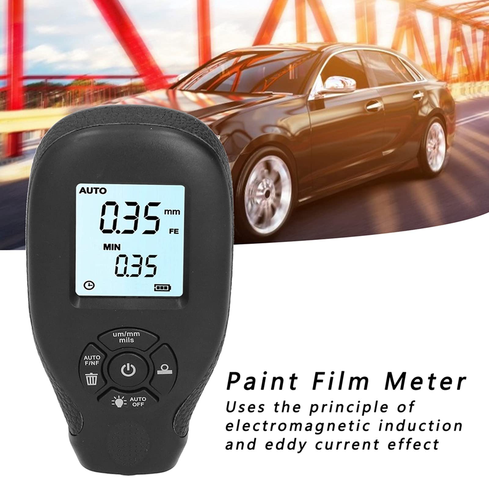 Paint Thickness Meter, HW 300 Coating Thickness Car Detailing Tools for Manufacturing Car Detection