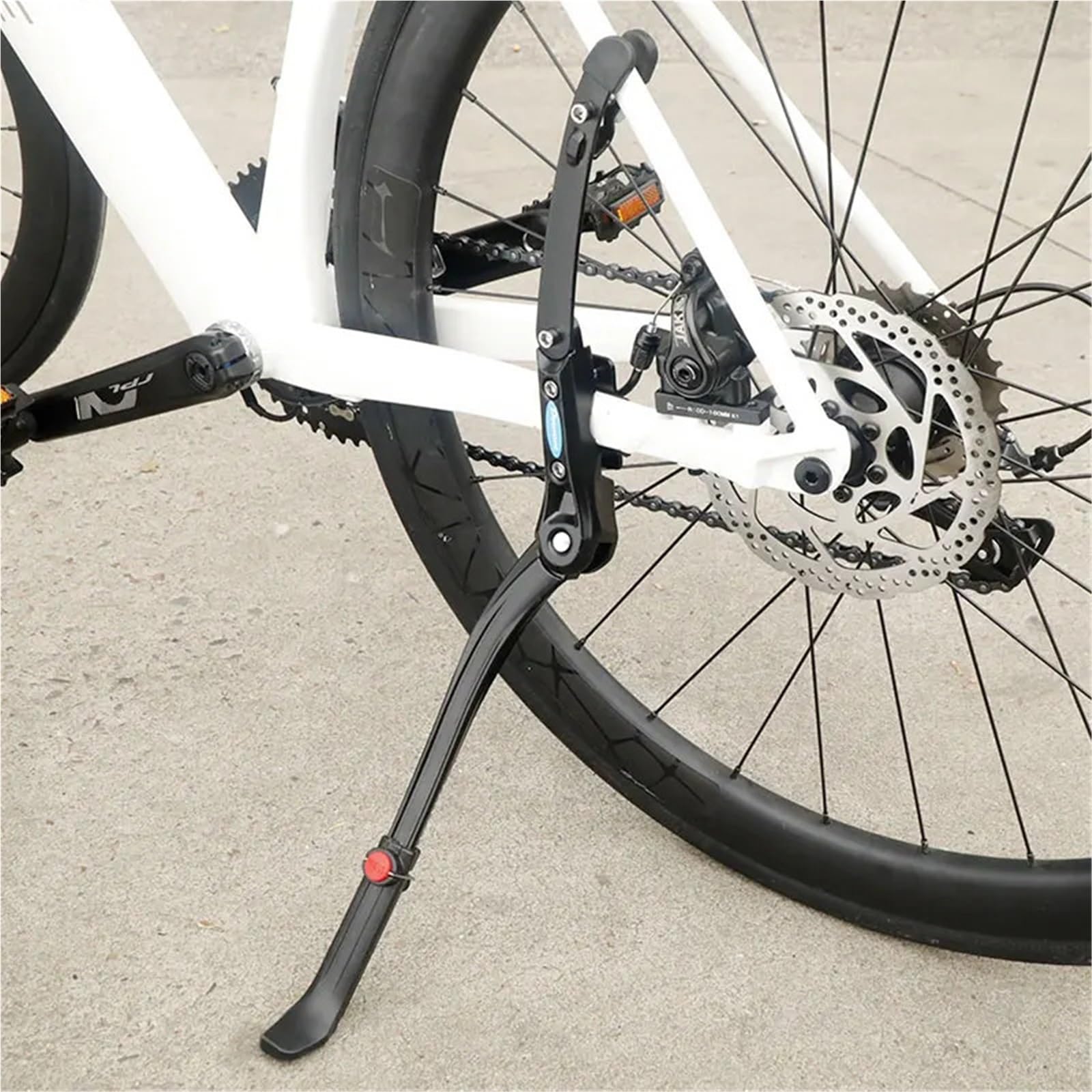 Cavalletto con Doppi Morsetti, Altezza Regolabile, 24-29 Pollici, portabici da parcheggio, Catena Strada, Tubi del Fodero Verticale, Installazione salda, Supporto Robusto