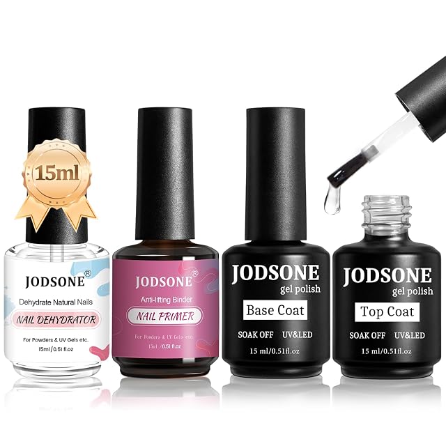 JODSONE 15ML Nail Primer Base Coat Top Coat Glossy Quick Drying Durable DIY Nail Art Design Long Lasting