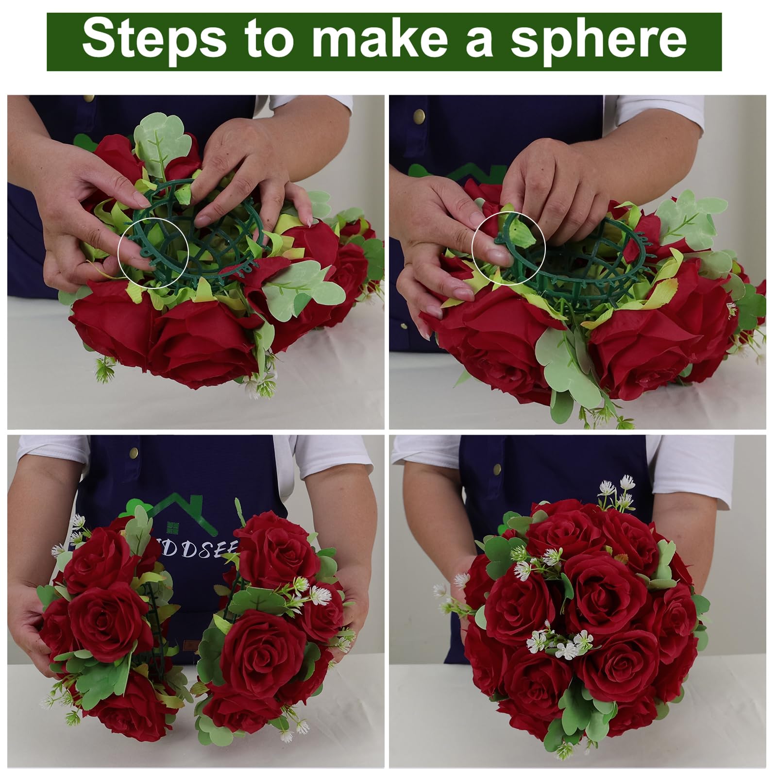 YeeNanee Set di scatole combinate di fiori artificiali autunnali in terracotta per centrotavola da tavolo da sposa fai da te bouquet da sposa decorazioni per feste a casa  15
