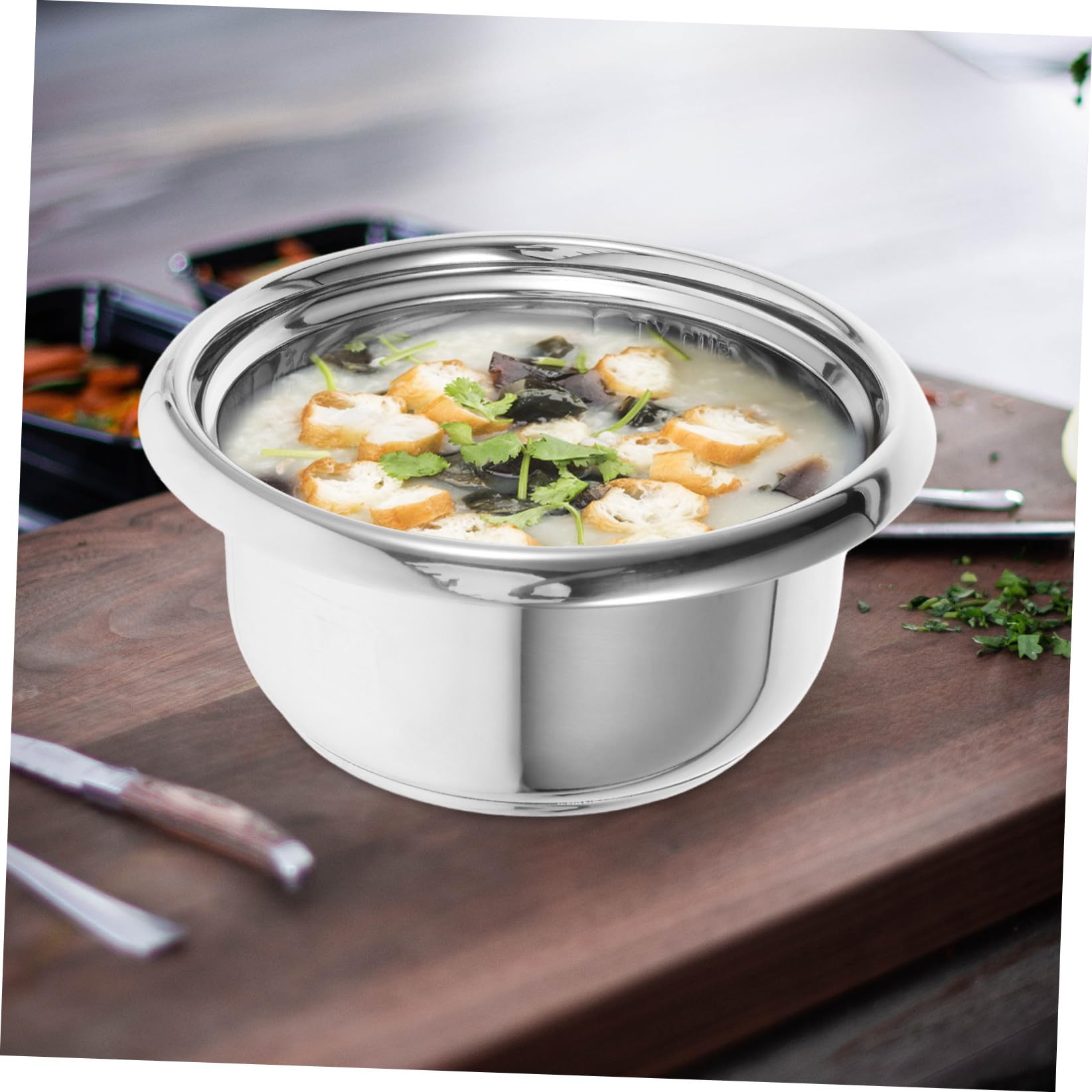 Accessoires Cuiseur Riz Doublure Intérieure en Acier Inoxydable pour Cuiseur à Riz, Revêtement Antiadhésif, Compatible, Distribution Homogène de Chaleur pour Cuisson