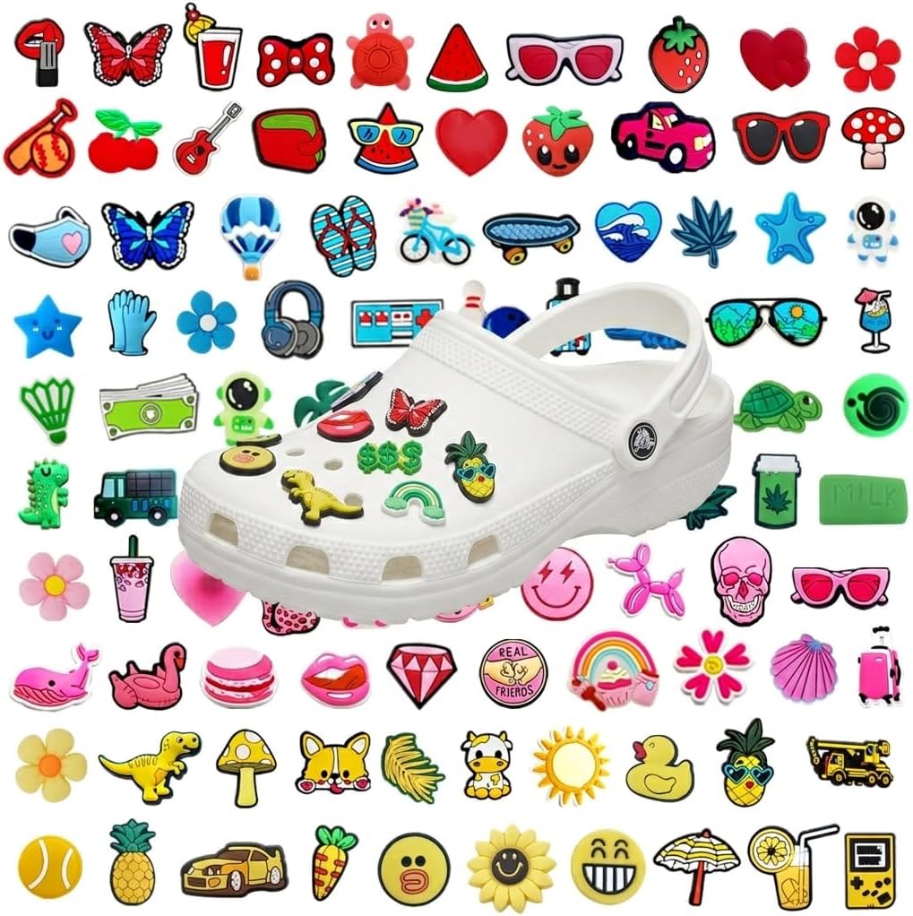 43PCS Shoe Charms Food, Shoe Clips Decoration Waterproof Flexible
