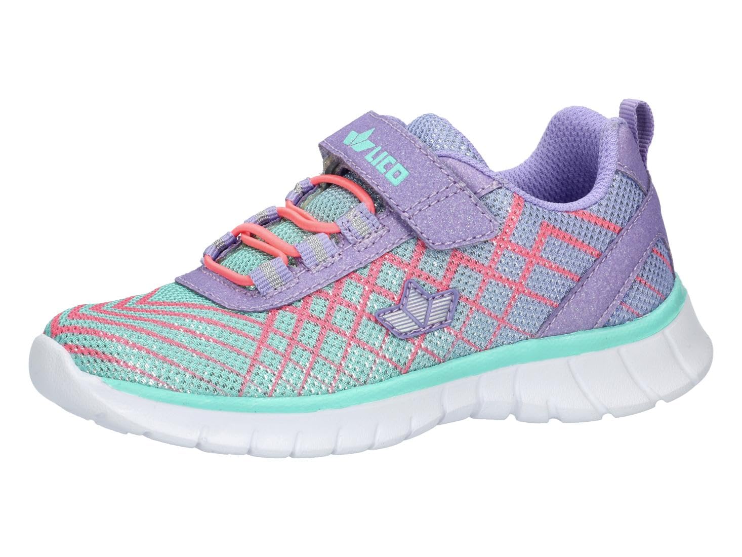 Lico Girl's Lenja Vs Sneaker, Turquoise, Purple, Pink, 11.5 UK Child