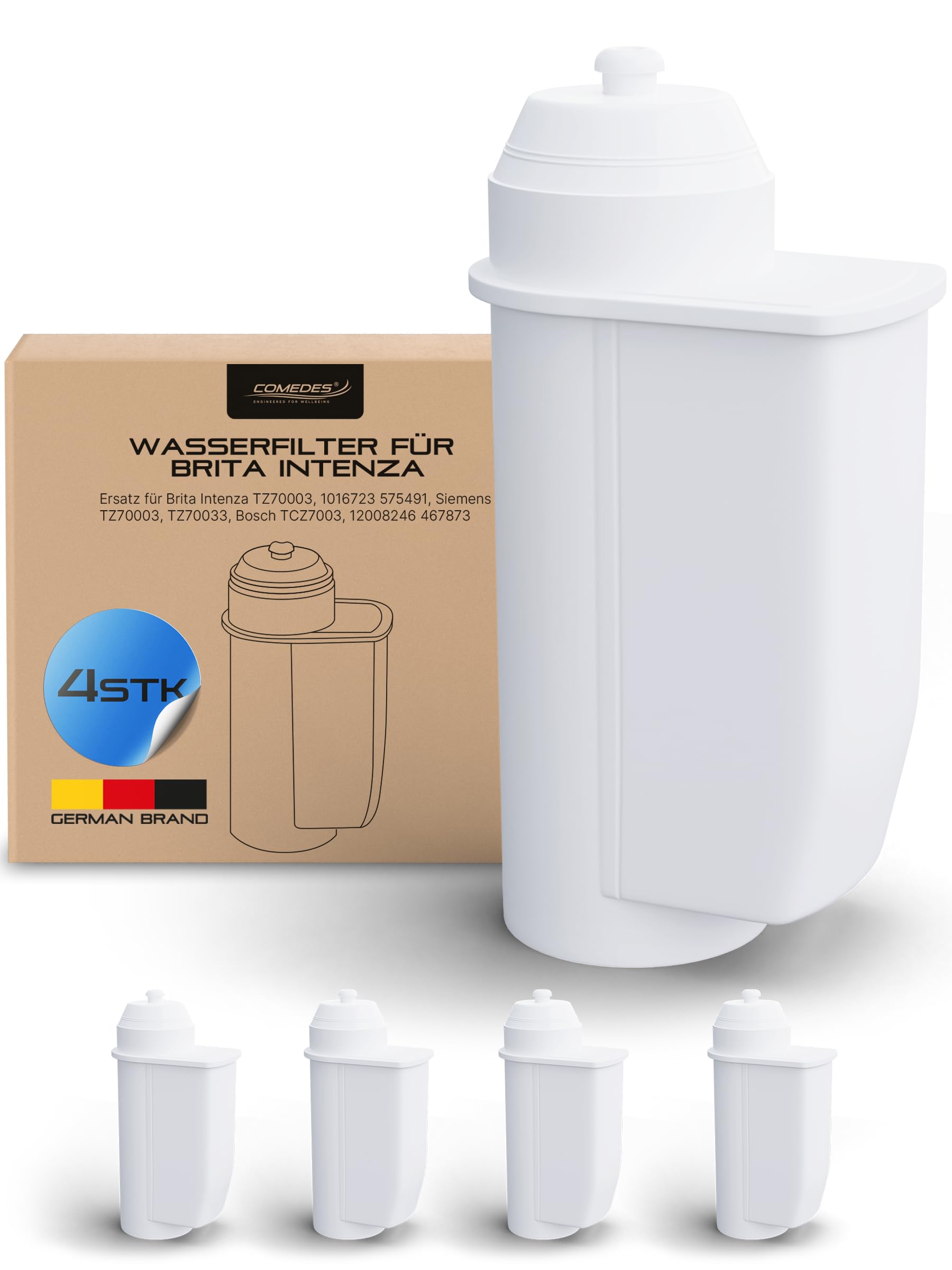 SOKANA Wasserfilter Für Siemens & Bosch Kaffeevollautomaten – Kompatibel Mit Brita Intenza, Reduziert Kalk & Chlor
