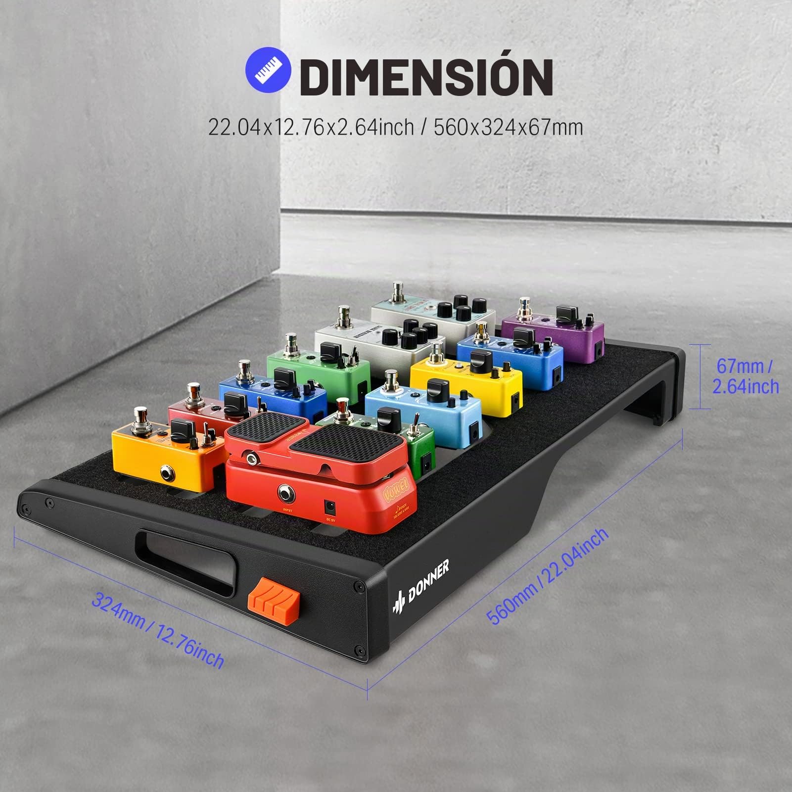 Donner DB-S300 Guitar Effects Pedals Board and Waterproof Bag Set