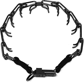 Herm Sprenger Black Stainless Steel Prong Dog Training Collar with Quick Release Buckle Ultra-Plus Pet Pinch Collar No-Pull Collar for Dogs Made in Germany 3.2mm x 20in Medium