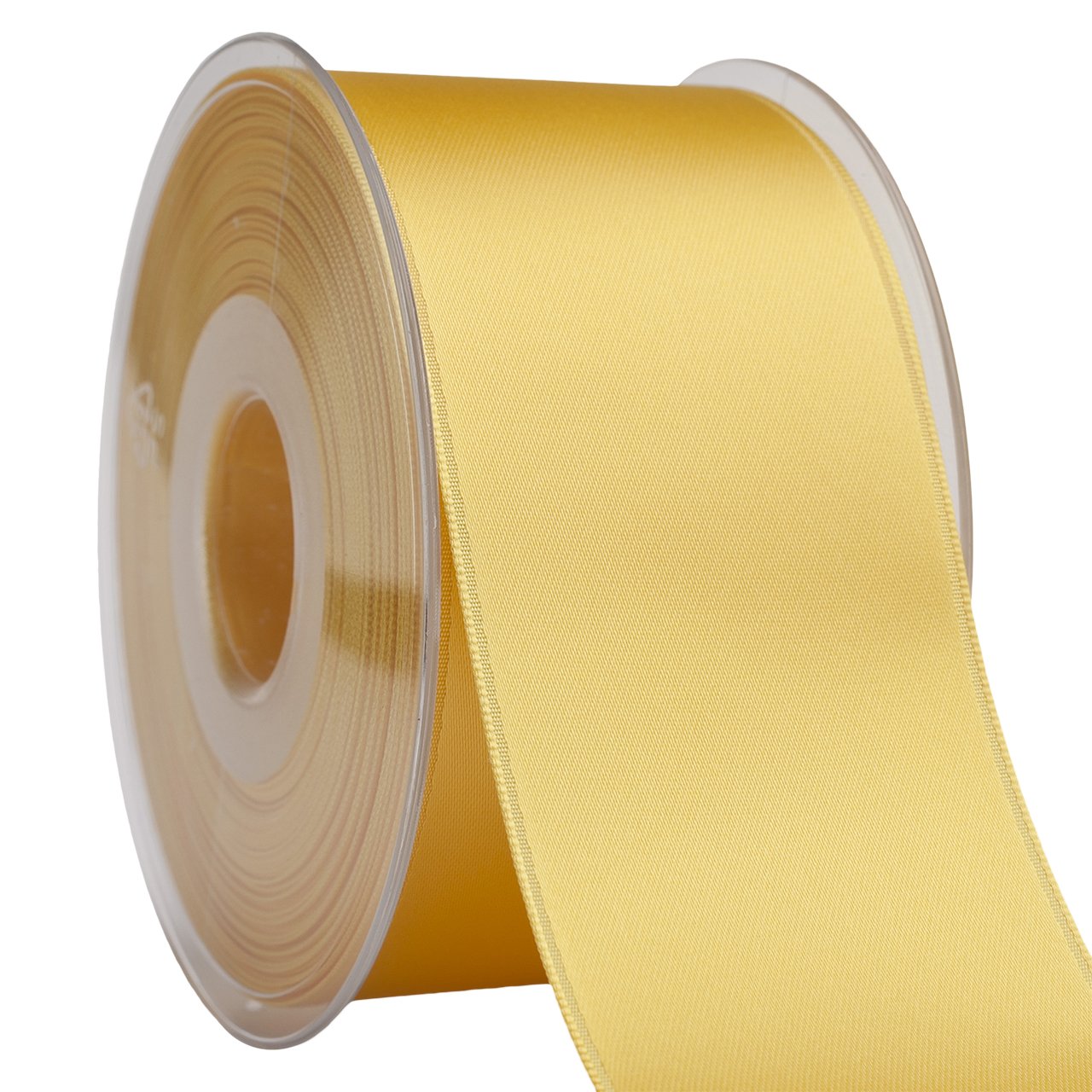 035 Swiss cinta de tela de satén, limón, 2 "x 27 YD