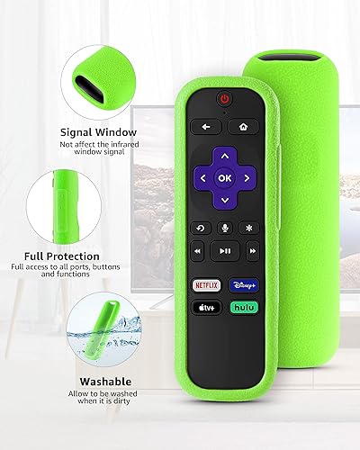 Miniatura 4 de ONEBOM - Funda para control remoto Roku, funda para HisenseTCL Roku TV Steaming StickExpress universal de repuesto para control remoto Roku, funda