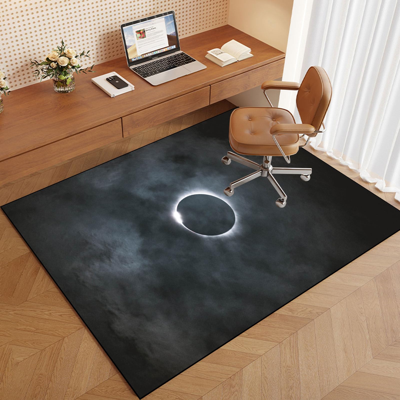 Alfombrilla para Silla de Oficina, Alfombra Silla Gaming, Alfombrilla de Protección para Suelos Duros, Protector Suelo Silla Ruedas, Protector de Silla de Escritorio, Antideslizante 70 x 100 cm
