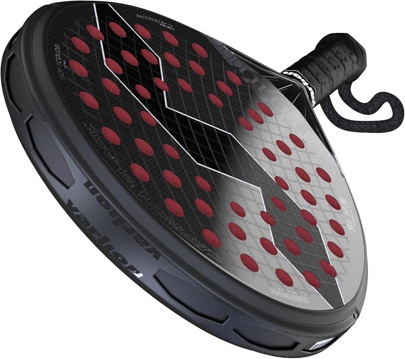 Padel Racket LW Summum Carbon Black, Round Shape for Intermediate Professional Control with Summum Technology & Softcolor EVA Core
